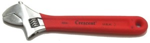 Crescent 10" Red Handle Adjustable Wrench Made in USA Used