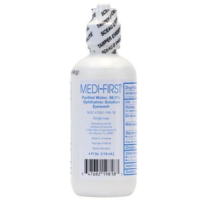 Medi-First 19818 Eyewash, Eye Rinse and Protection, First Aid 4 Ounce, White