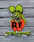 VINTAGE RATFINK R.F. RAT SERVICE OIL GAS STATION GASOLINE PUMP PORCELAIN SIGN