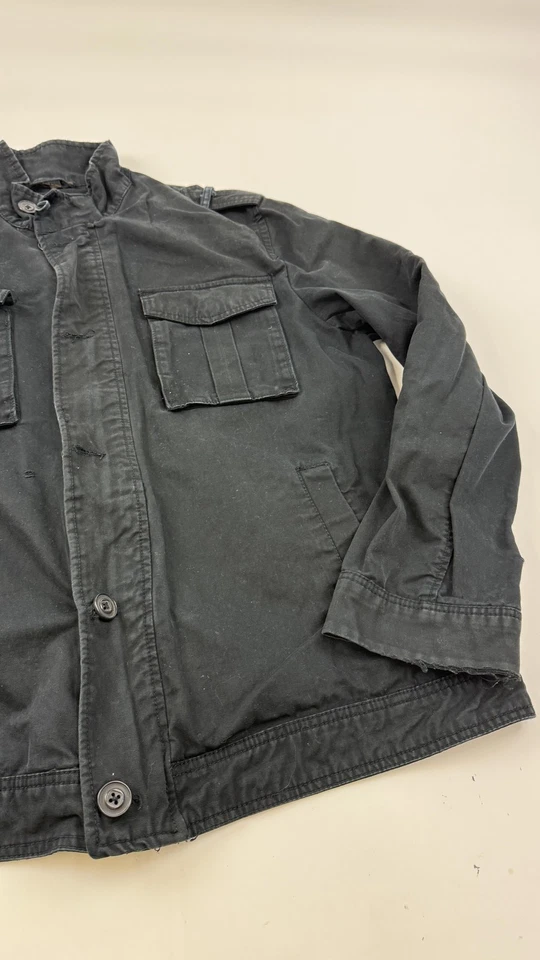 Tasso Elba Jacket Mens XL Black Cotton Field Military Utility Pockets Coat - Image 3 of 4