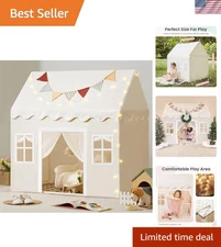 Play Tent with Padded Mat & LED Lights, Kids Tent, Playhouse for Kids, Indoor...