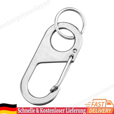 2Pcs 8-shaped Backpack Hook Buckle Lightweight Mini for Outdoor Sports (Silver)