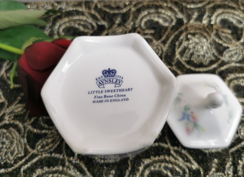 Aynsley Bone China Little Sweetheart Small Storage Jar & Lid 10cm - Picture 4 of 5