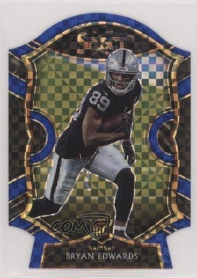 2020 Panini Select Concourse Blue Prizm Die-Cut Bryan Edwards #76 Rookie RC 0q1p