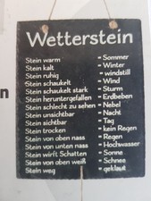 💖hübsche Wetterstation Wetterstein Schiefertafel mit Stein 20x25cm💖#h57