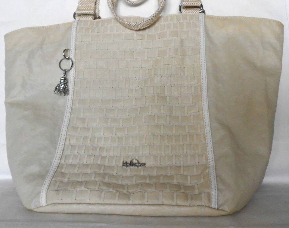 Kipling, Shopper mit Affe, softe Creme-Töne, HW Silber, 1 x benutzt, TOP! - Bild 3 von 4