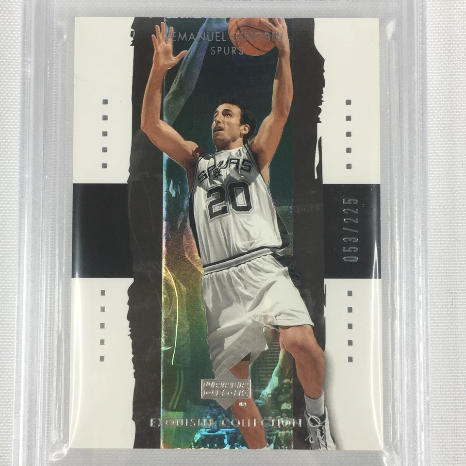 2003-04 UPPER DECK EXQUISITE COLLECTION #36 MANU GINOBILI 53/225 BGS 9 MINT - Image 3 of 4