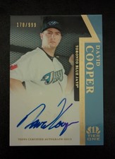 David Cooper 2011 Topps Tier One Certified Auto 170/999 Blue Jays OR-DC