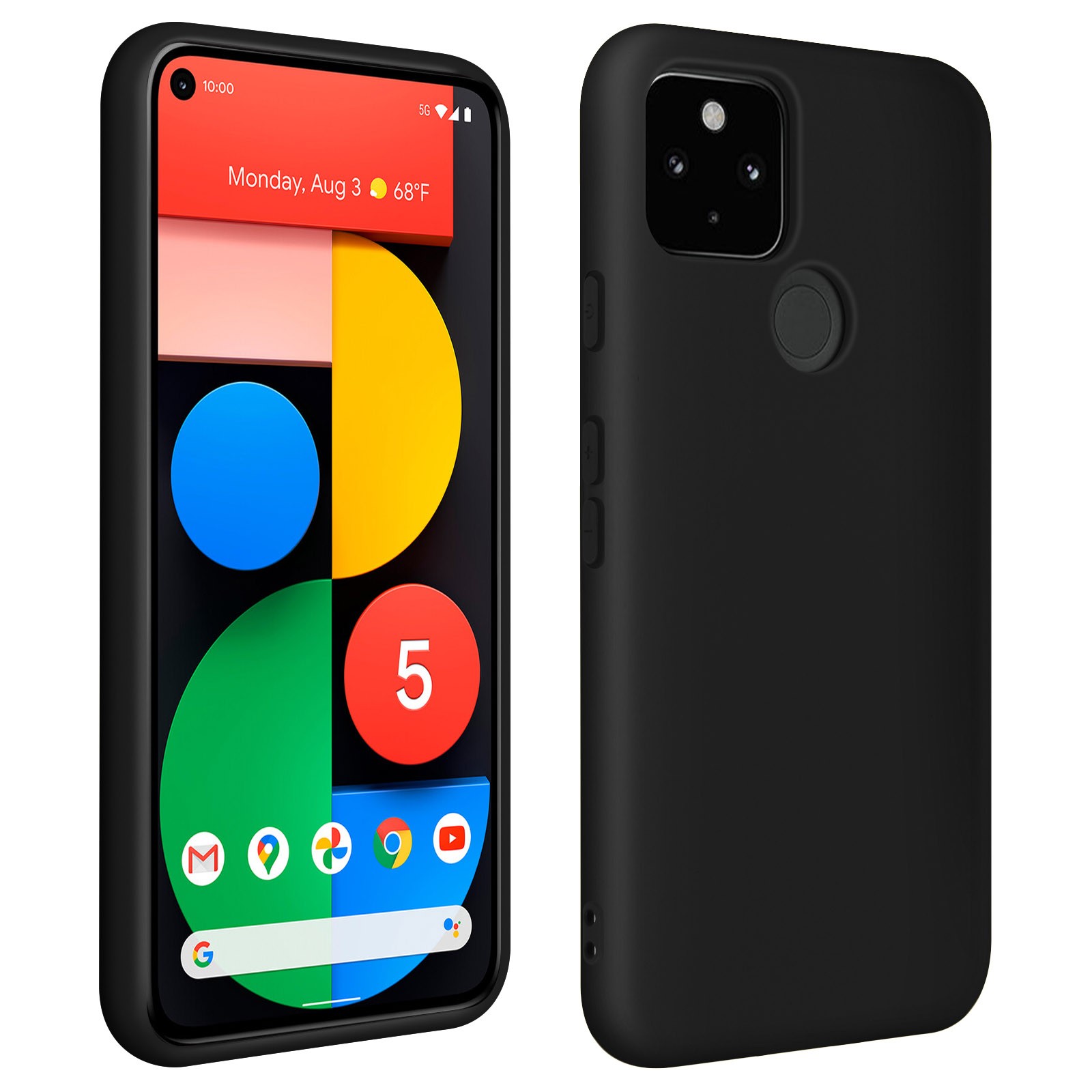 Coque Google Pixel 5 Avizar noir soft touch idéale pour vos déplacements urbains