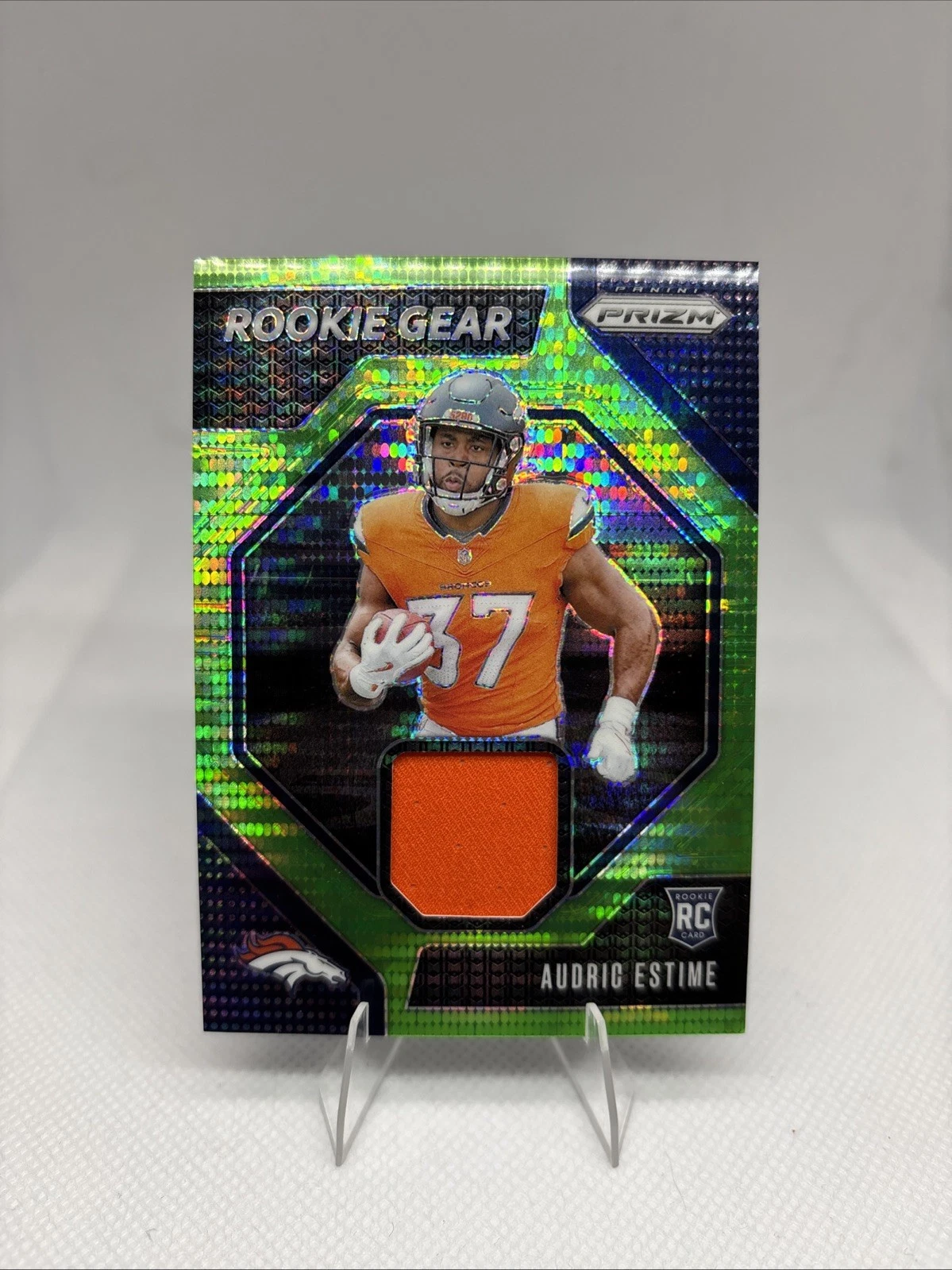 Audric Estime Panini Prizm Rookie Gear #RGAEE Base