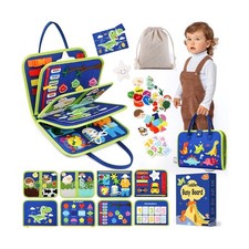 Toddler Sensory Busy Board: Travel Toy Activity Book for Girls Boys... Fast Ship