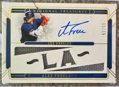 Panini National Treasures Alex Freeland RC Auto Mem #SL-AFL /99 Dodgers