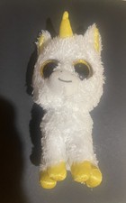 TY Beanie Babies Beanie Boos Pegasus the Unicorn - Gold Glitter Eyes 7”
