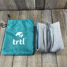 TRTL Supportive Travel Pillow Adjustable Neck Support Airline Friendly - Gray
