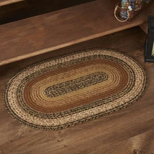 Accent Rug Kettle Grove Jute Primitive 20x30 Oval No Slip Floor Decor VHC Brands