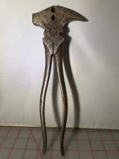 Vintage Crescent Tools  C2 Fence Pliers 1936-10 Checkerdot Patterned Handles