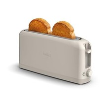 bella Fits-Anywhere  2-Slice Slim Toaster, Long Slot  Extra Wide, Oatmilk