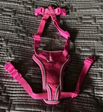Pink Small Dog Harness Adjustable Walks Outdoors Active