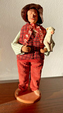 ANCIEN SANTON  DE PROVENCE signé CARBONEL le berger et son mouton crèche DE NOEL