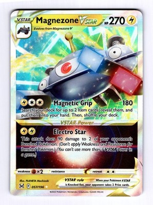 2022 Pokémon LOR Magnezone VSTAR #57 R Holo VSTAR NM