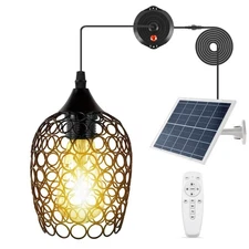 Solar Pendant Light, Outdoor Solar Lights for Garden Gazebo Shed - Waterproof...