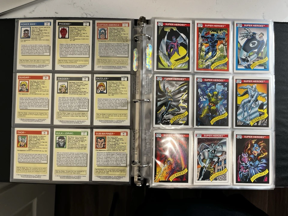 Tarjetas coleccionables Marvel Comics Impel 1990 con hologramas serie 1 Foto 3 de 4