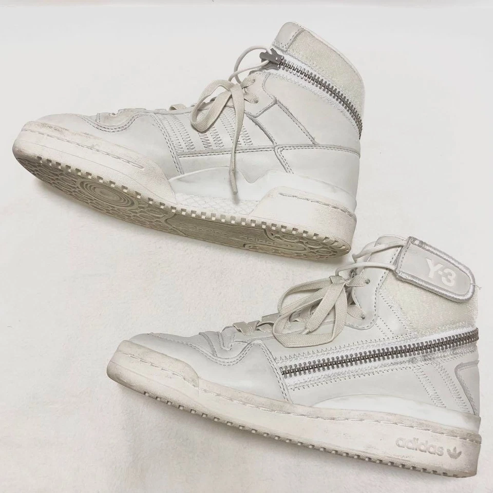 Y-3 Yohji Yamamoto Tenis Zapatos Forum Alto GY7909 Cuero Blanco Para Mujer US6 EN MUY BUENA CONDICIÓN Foto 3 de 4
