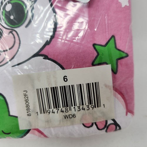 Fish Flops Girls Sweet Dreams Knit Pajama Set Size 6, Pink Long Sleeve - Picture 2 of 6