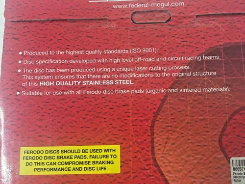 Ferodo Brakes FMD0394RX Motorcycle Performance Brake Rotor - Bild 3 von 3