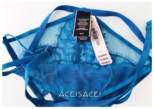 DESCONTINUADO--$28--NWT*Victoria's Secret Very Sexy Cheekini-Tanga Panty-BLUE-S/P - Imagen 2 de 3