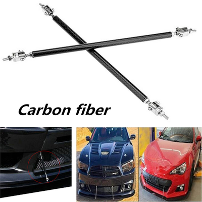 2Pcs Adjustable Front Bumper Lip Splitter Strut Brace Rod Support Bars Tool Set