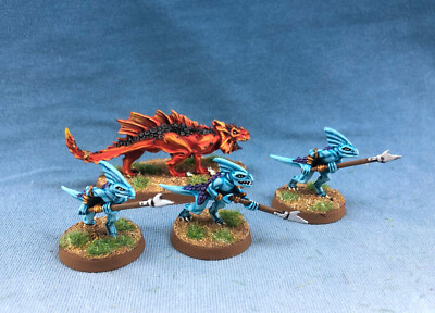 Warhammer WGS Painted Lizardmen Salamander Hunting Pack LZ033 | eBay