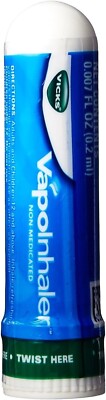 Vicks VapoInhaler Portable Nasal Inhaler Non-Medicated Soothing Vapors Menthol