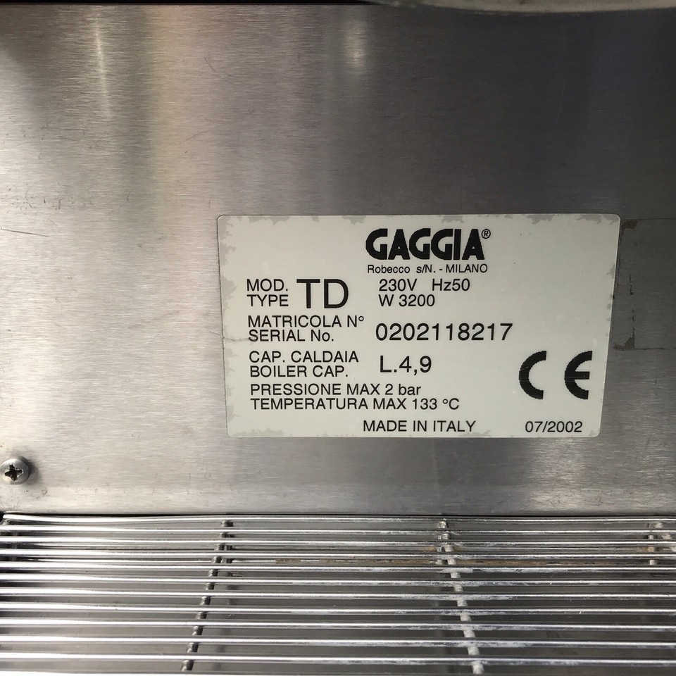 Gaggia TD Coffee Espresso Machine eBay