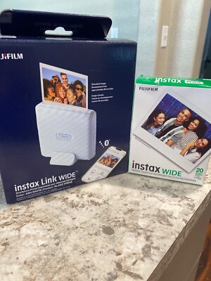 Fujifilm INSTAX Link WIDE Mobile Printer - Ash White+ Film