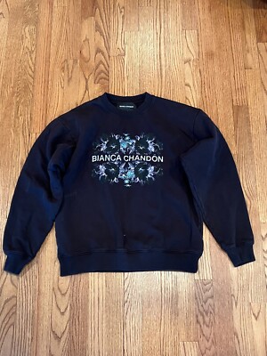 Bianca Chandon Floral Logo Large Crewneck Black Sweater Alex Olson Call Me 917