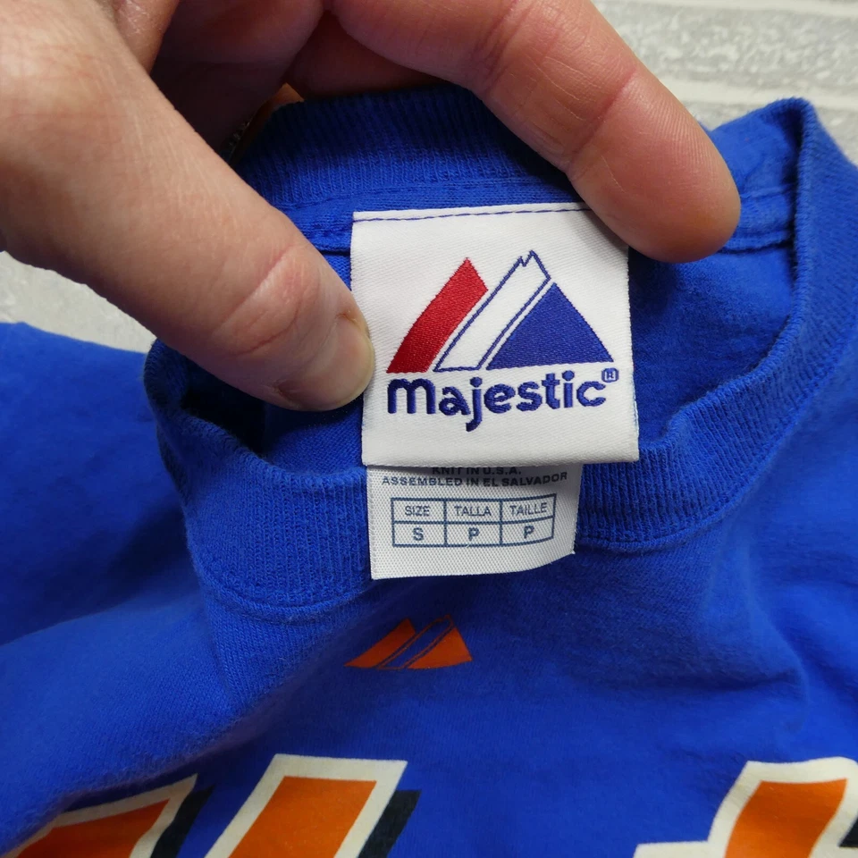 Camiseta Johan Santana #57 New York Mets MLB Majestuosa Azul Adulto Talla Pequeña Foto 3 de 4