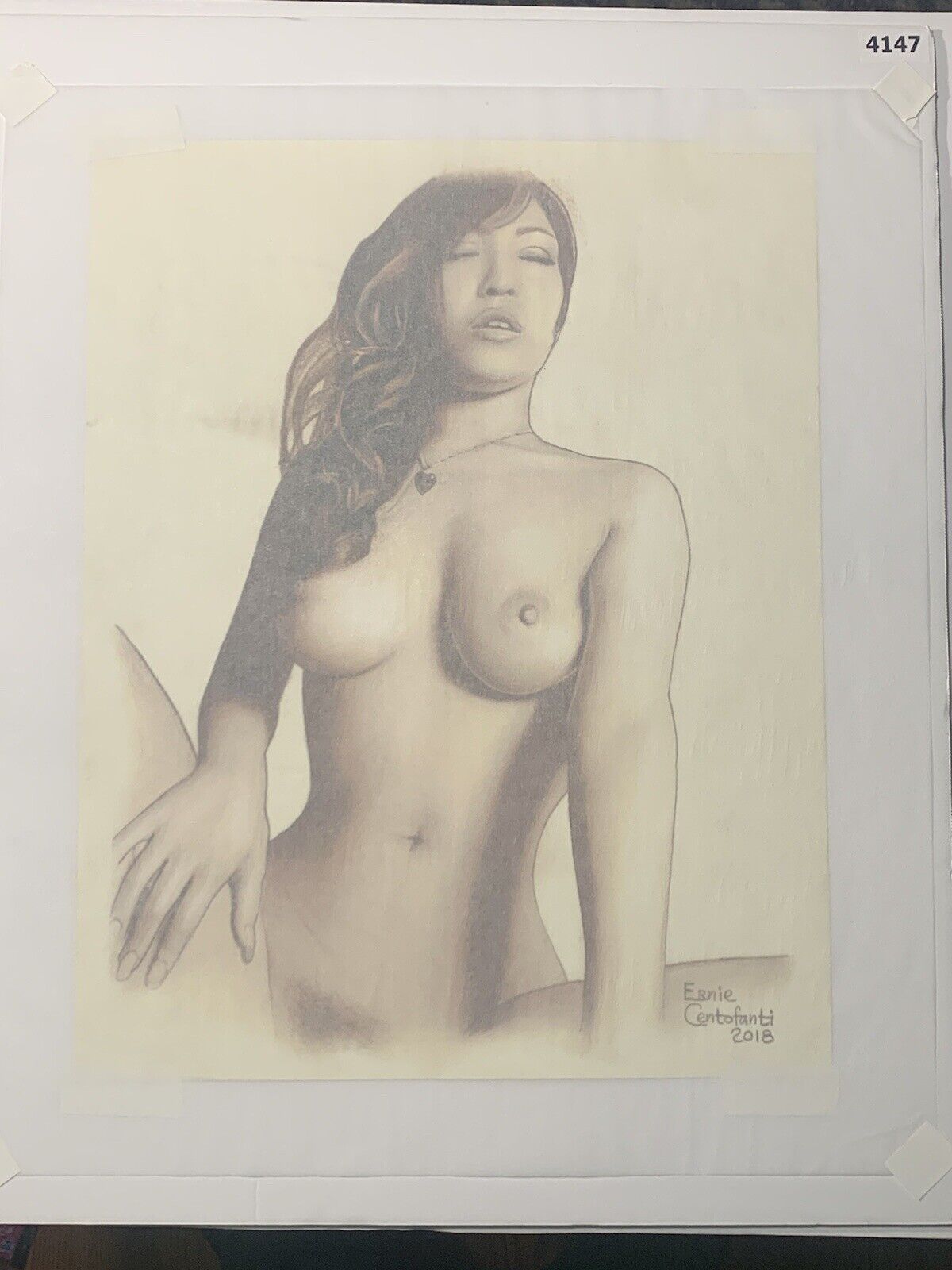 Female Nude Study #4147 Austin Mall PIECE Pastel Painting EARLY OFFicial