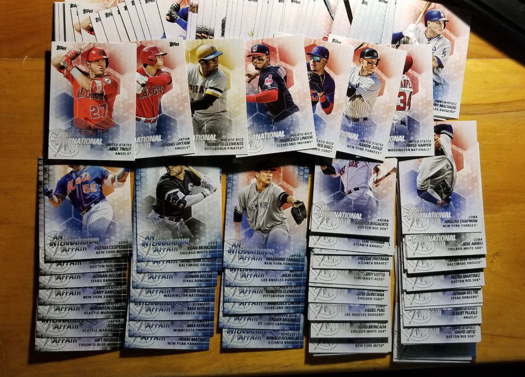2018 Topps International Affair w/blue, black/299 fill your set, you pick choice