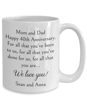 40th wedding anniversary best sale gift for parents