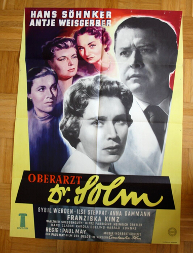 Oberarzt Dr. Solm Hans Söhnker Antje Weisgerber Orig. Kinoplakat A1 EA 1955