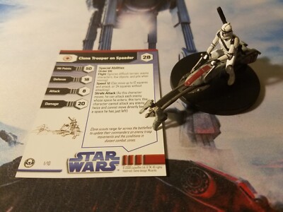 Star Wars Miniatures Clone Wars Battles 01 Clone Trooper on Speeder