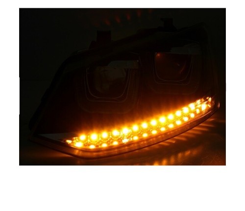SET HEADLIGHTS VP491 For VW POLO 6R 2009-2012 2013 2014 POLO 6C 2014- BLACK - Picture 6 of 7