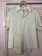 Vtg 60s 70s Arrow Kent Collection Short Sleeve Button Up Shirt 16.5