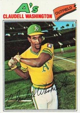 Claudell Washington 1977 TOPPS Baseball Card #405