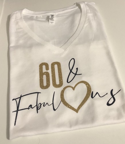 Woman T-shirt Black White Birthday 60 