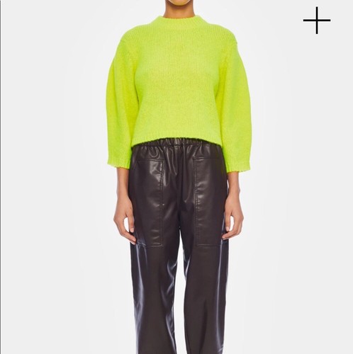 Tibi Cozette Alpaca Cropped Pullover 