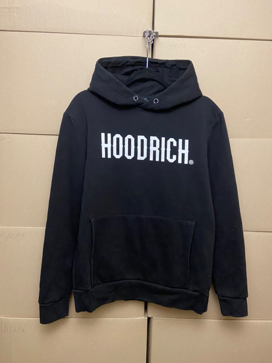 HOODRICH HOODIE BIG LOGO Y2K SKATE JAPENESE DRILL DRIP BLACK SIZE M  STREETWEAR | eBay