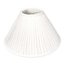 Royal Designs Coolie Empire Side Pleat Basic Lamp Shade, White, 6" x 18" x 11...