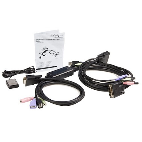 StarTech Starview 2 Port DVI + USB KVM Switch cable Audio SV215MICDVIA BNIB HDMI - Picture 1 of 15
